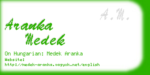 aranka medek business card